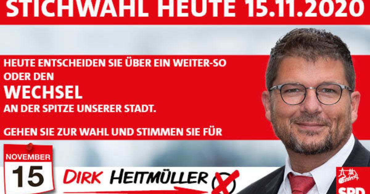 Stichwahl heute 15. November 2020 SPDOrtsverein Einbeck